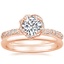 14K Rose Gold Cordoba Diamond Ring with 2mm Comfort Fit Wedding Ring