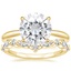 18KY Moissanite Freesia Ring with Curved Versailles Diamond Ring, smalltop view