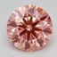 2.70 Ct. Fancy Vivid Pink Round Lab Grown Diamond