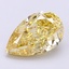 1.60 Ct. Fancy Intense  Yellow Pear Lab Grown Diamond