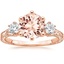 14K Rose Gold Hudson Three Stone Diamond Ring (1/3 ct. tw.), smalltop view
