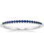 18K White Gold Whisper Ring with Lab Grown Blue Sapphires, smalltop view