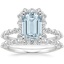 18KW Aquamarine Marseille Halo Diamond Bridal Set (3/4 ct. tw.), smalltop view