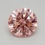 0.42 Ct. Fancy Vivid Pink Round Lab Grown Diamond