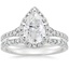 18KW Moissanite Joy Diamond Ring (1/3 ct. tw.) with Bliss Diamond Ring (1/5 ct. tw.), smalltop view