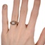 The Elicia Ring, smallzoomed in top view on a hand