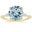 18K Yellow Gold Aimee Diamond Ring, smalltop view