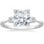 18K White Gold Petite Selene Three Stone Diamond Ring (1/10 ct. tw.), smalltop view