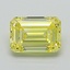 0.91 Ct. Fancy Vivid Yellow Emerald Lab Grown Diamond