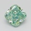 1.01 Ct. Fancy Vivid  Green Cushion Lab Grown Diamond