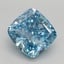 4.22 Ct. Fancy Vivid Blue Cushion Lab Grown Diamond