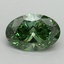 1.01 Ct. Fancy Vivid Green Oval Lab Grown Diamond