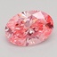 1.00 Ct. Fancy Vivid Pink Oval Lab Grown Diamond