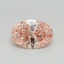 0.42 Ct. Fancy Vivid Pink Oval Lab Grown Diamond