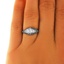 The Chastaine Ring, smalltop view on a hand