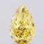 2.51 Ct. Fancy Vivid Yellow Pear Lab Grown Diamond