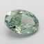 5.03 Ct. Fancy Vivid Green Oval Lab Grown Diamond