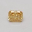 0.43 Ct. Fancy Vivid Yellow Cushion Lab Grown Diamond