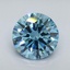 3.12 Ct. Fancy Vivid Malibu Blue Round Lab Grown Diamond