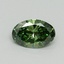 0.44 Ct. Fancy Vivid Green Oval Lab Grown Diamond