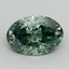 3.58 Ct. Fancy Vivid Green Oval Lab Grown Diamond