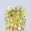 1.04 Ct. Fancy Vivid Yellow Cushion Lab Grown Diamond