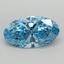 2.08 Ct. Fancy Vivid Blue Oval Lab Grown Diamond