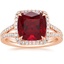 14K Rose Gold Fortuna Halo Diamond Ring (1/2 ct. tw.), smalltop view