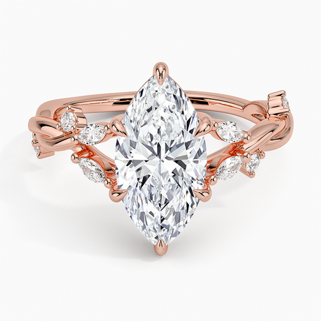 14K Rose Gold Azalea Twist Diamond Ring