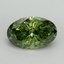 3.19 Ct. Fancy Vivid Green Oval Lab Grown Diamond