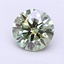 1.29 Ct. Fancy Vivid  Green Round Lab Grown Diamond