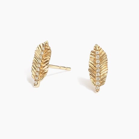 Jane Goodall Leaf Lab Diamond Stud Earrings