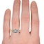 The Kamil Ring, smallzoomed in top view on a hand