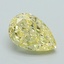 1.12 Ct. Fancy Vivid Yellow Pear Lab Grown Diamond