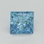 1.22 Ct. Fancy Vivid Blue Princess Lab Grown Diamond