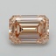 3.85 Ct. Fancy Intense Brownish Orange Emerald Lab Grown Diamond