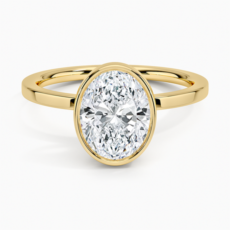 Raised Flush Set Bezel Ring
