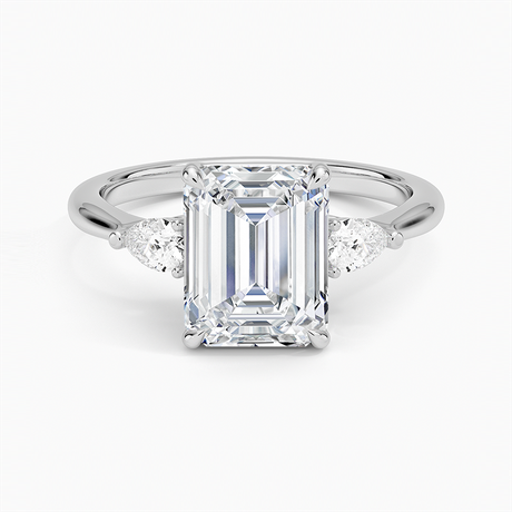 Platinum Petite Opera Three Stone Diamond Ring (1/4 ct. tw.)