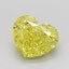 2.02 Ct. Fancy Vivid Yellow Heart Lab Grown Diamond