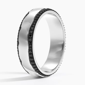 Glacier Eternity Black Diamond 6mm Wedding Ring (1/2 ct. tw.) in Platinum