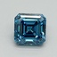 0.99 Ct. Fancy Vivid Blue Asscher Lab Grown Diamond