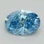 1.68 Ct. Fancy Vivid Malibu Blue Oval Lab Grown Diamond