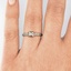 The Perdita Ring, smalltop view on a hand