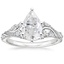 18K White Gold Begonia Vine Diamond Ring (1/2 ct. tw.), smalltop view