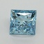 1.53 Ct. Fancy Vivid Blue Princess Lab Grown Diamond