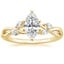 18K Yellow Gold Willow Diamond Ring (1/8 ct. tw.), smalltop view