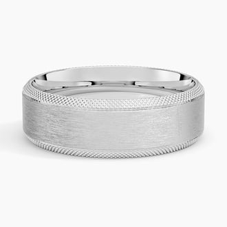 Beveled Edge Maverick 6mm Wedding Ring in Platinum