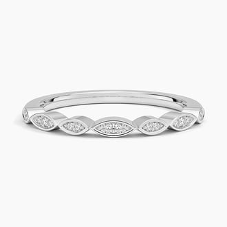 Petal Diamond Ring in Platinum