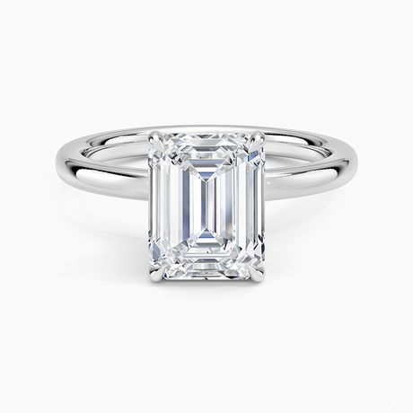 Platinum Secret Halo 2mm Diamond Ring