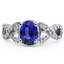 Custom Sapphire Infinity Diamond Ring